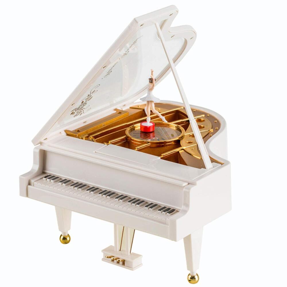 6708 Ballerina Music Box，Piano Music Box Girls White Valentine's Day